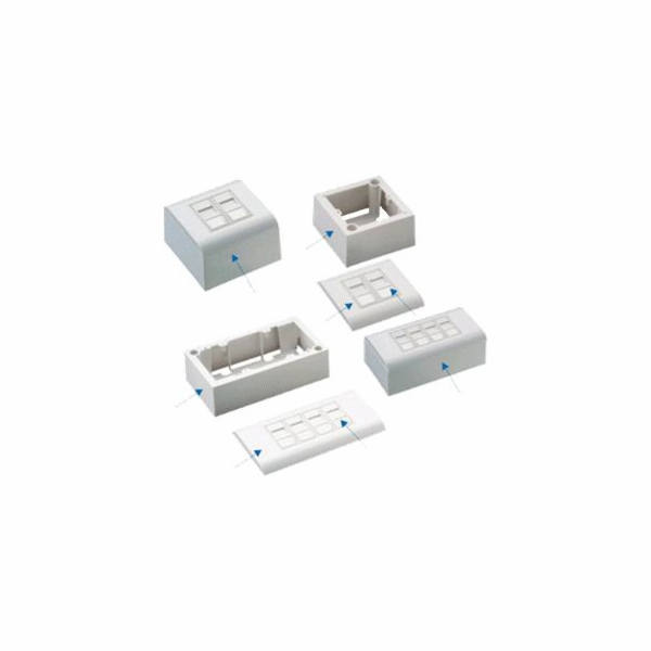 DATACOM STP 2xRJ45 zásuvka Cat5e (pod i nad omítku)