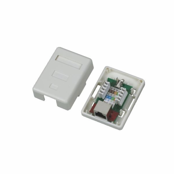 DATACOM STP jednozásuvka nad omítku Cat5e 1 x RJ45