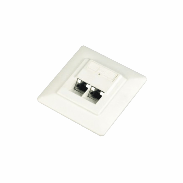 DATACOM UTP dvojzásuvka pod omítku 45 st.- Cat5e