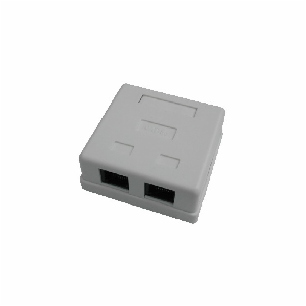 DATACOM Dvojzásuvka nad omítku-2xRJ45, Cat5e UTP