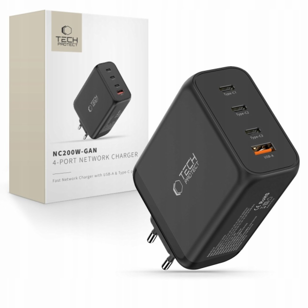 Tech-Protect SÍŤOVÁ NABÍJEČKA NC200W-GAN SE 4 PORTY PD 20...