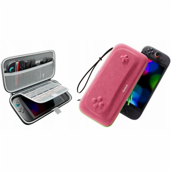 Mimd Pevný kryt pro Nintendo Switch 2/G11 růžový/zelený