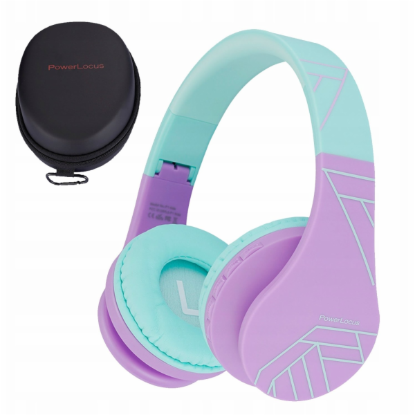 PowerLocus Bluetooth sluchátka P1 v tyrkysově fialové barvě