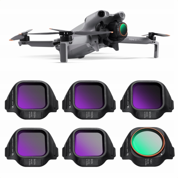 Kf Sada filtrů 6 v 1, kompletní filtr, šedý, ND8, ND16, N...