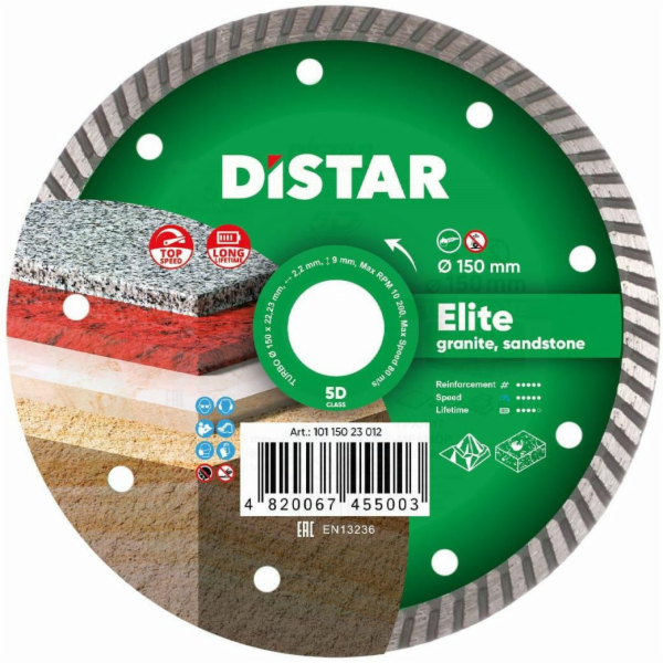 Distar DIAMANTOVÝ KOTOUČ ELITE 150 x 2,2 x 22,23 mm TURBO