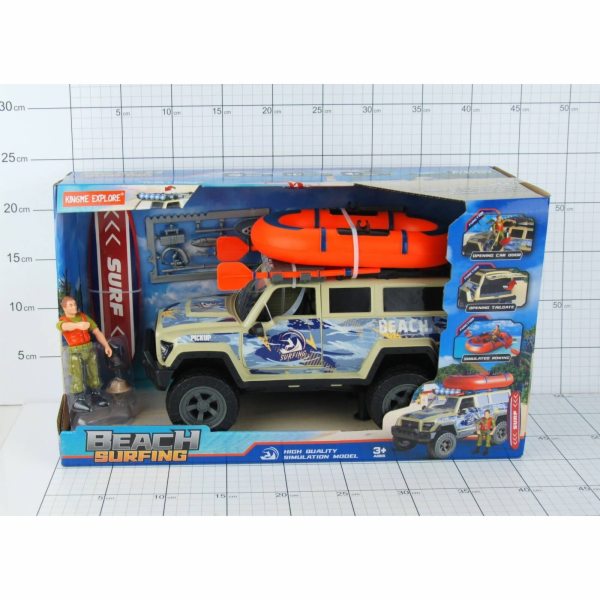 Dromader Dromedary Jeep stříbrný/zvuk v krabičce