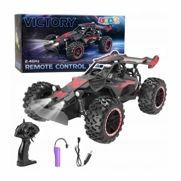 LeanToys Dálkově ovládané RC auto do terénu červené 1:18 ...