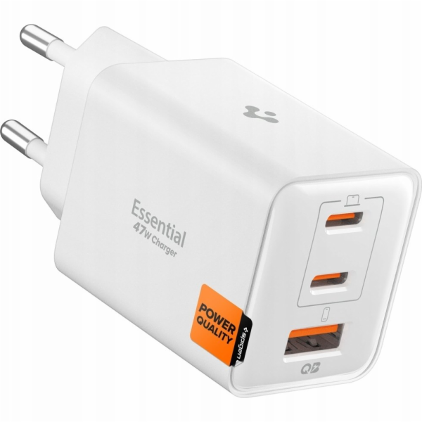 Spigen Nabíječka Essential 47W do zásuvky EE473EU, bílá