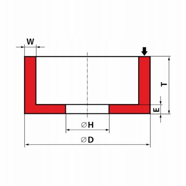 Andre Brusný kotouč CUP 150 mm x 80 mm x 32 mm 99A46K7VE0...