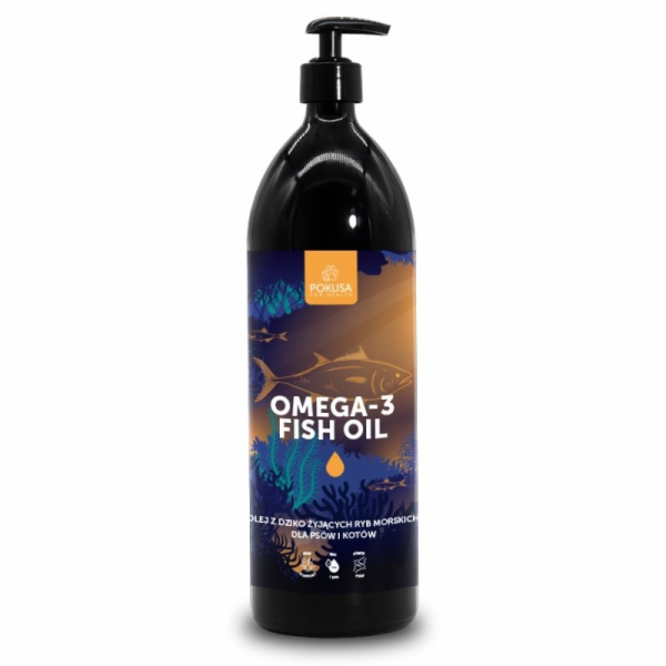 POKUSA Omega-3 Fish oil - rybí olej pro psy a kočky – 1000ml