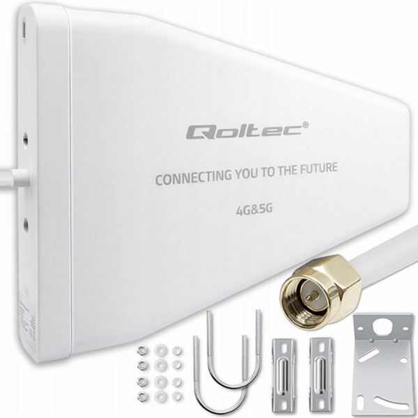 Qoltec Anténa 4G 5G LTE | 9dBi | Směrová | Venkovní | N s...