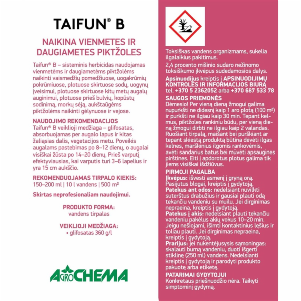AGROCHEMA Herbicid TAIFUNB 100ml (20)