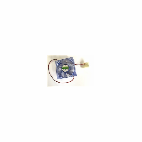 EUROCASE ventilátor 80mm, 12V/0,17A, prosvětlený modrý (m...