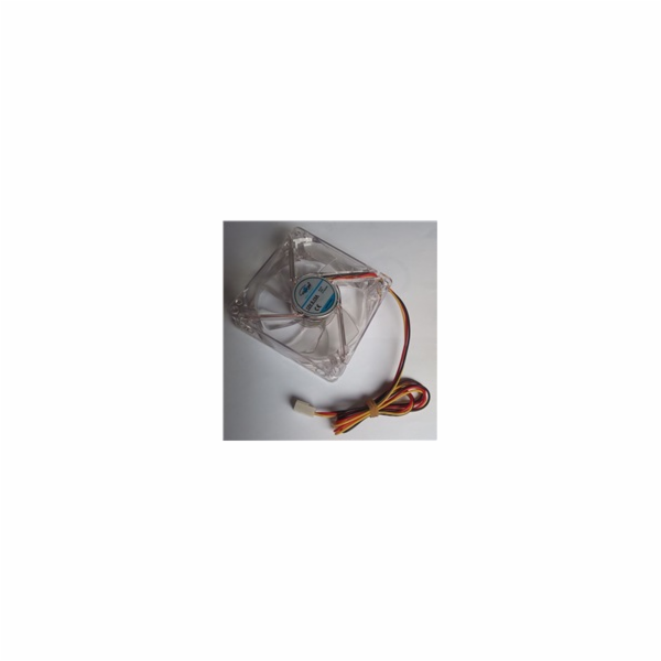 EUROCASE ventilátor 80mm, 12V/0,15A, prosvětlený RGB (3-pin)
