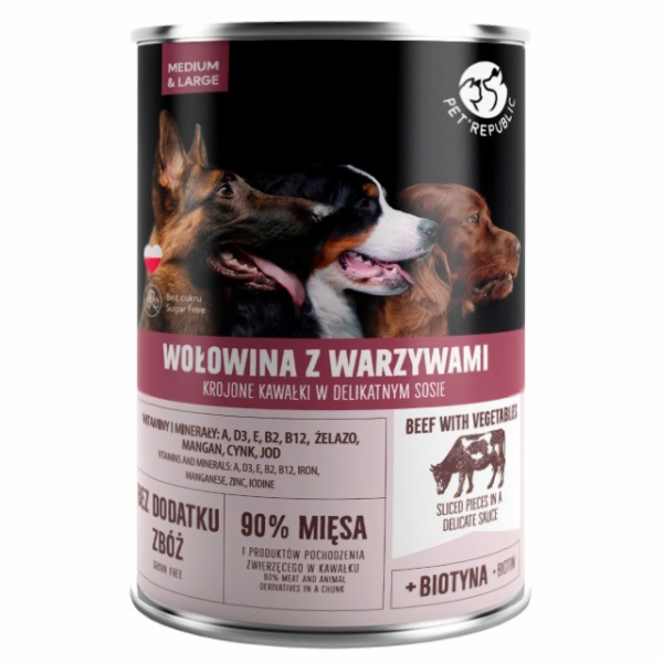 PET REPUBLIC Adult Medium & Large Beef with vegetables - ...