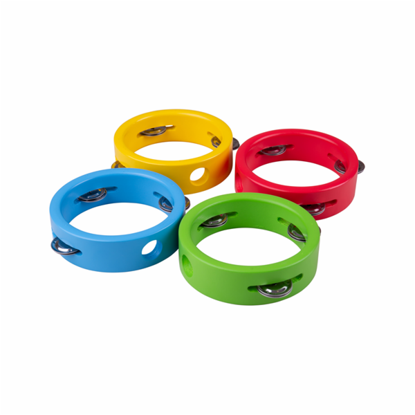 Bigjigs Toys Dřevěná minitamburína zelená