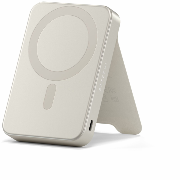 Satechi OntheGo Magnetic Qi2  Powerbank Stand 10000 mAh Sand