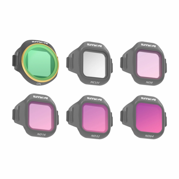 Sada 6 filtrů Sunnylife MCUV + CPL + ND8 + ND16 + ND32 + ...