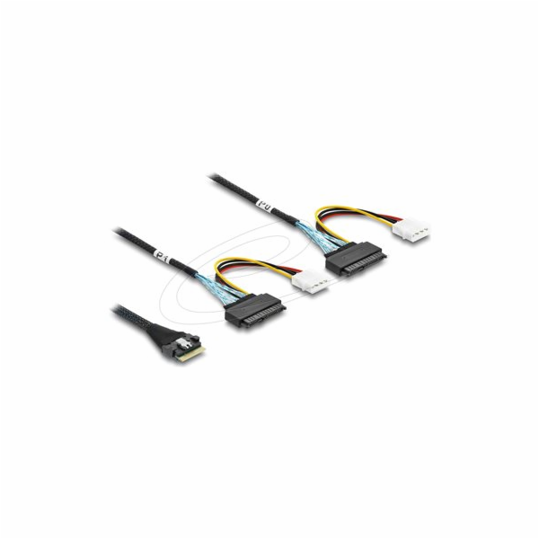 Delock - Interní kabel SAS - 8i Slim SAS (SFF-8654) (M) d...