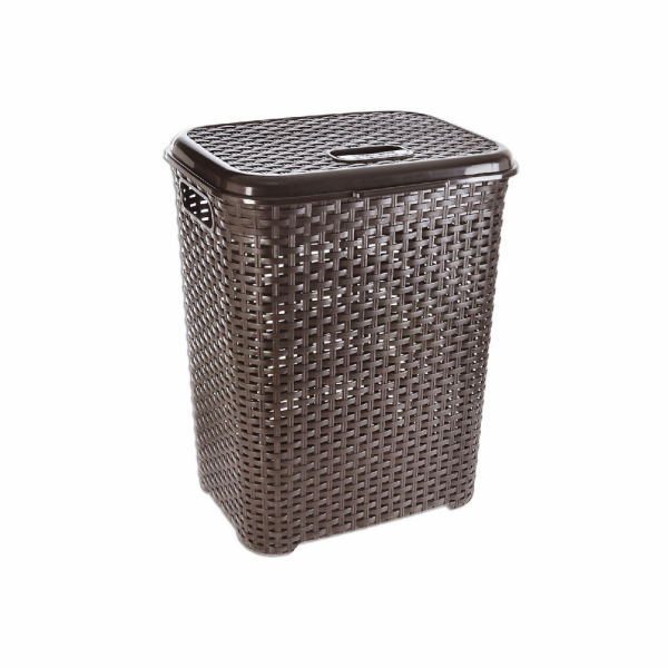koš 45l na použité prádlo RATAN hnědý