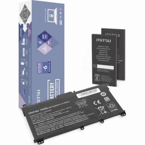 Mitsu Baterie pro HP 240 250 G7 G8, 340 348 G5 G7 3400 mA...