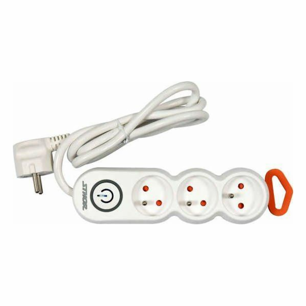 Sthor T72352 3zásuvkový prodlužovací kabel 5m bílý (72352)