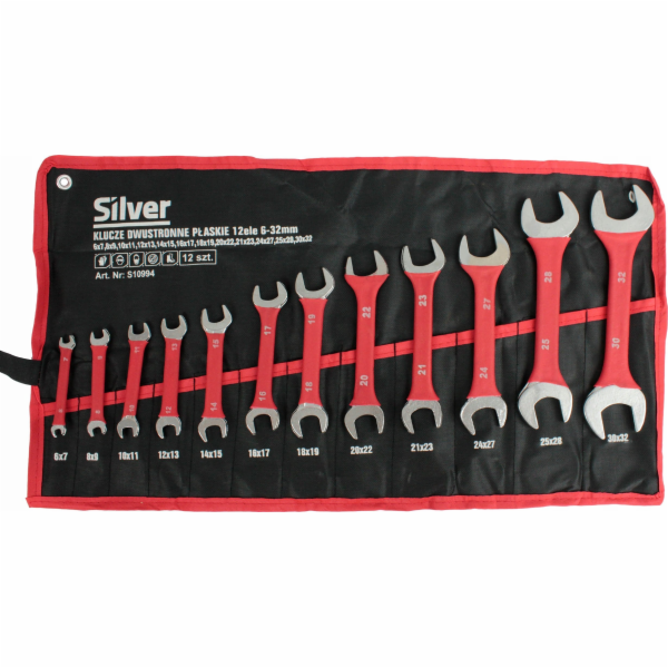 Silver Stříbrné oboustranné ploché klíče 12 ks. /STŘÍBRNÉ...