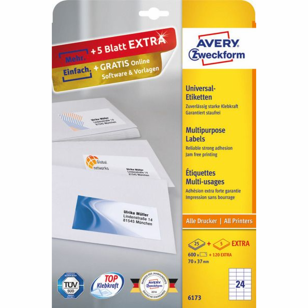 Avery Zweckform Etikety 70x37 ((6173)