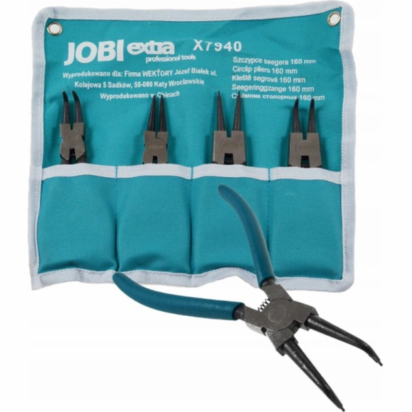 JOBIextra Sada kleští Seeger 150 mm 4 ks v pouzdře (X7940)