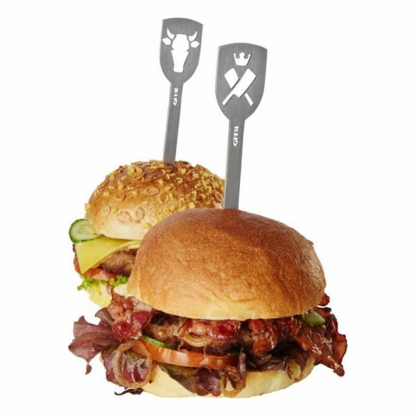 Gefu TORRO Hamburgerové špízy, 2 ks. Býčí, kladívkové Gefu