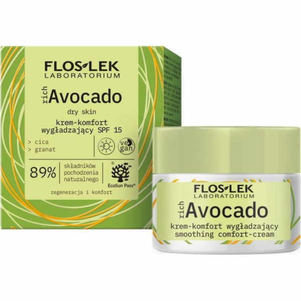 Floslek richAvokádový vyhlazující denní krém SPF15 - such...
