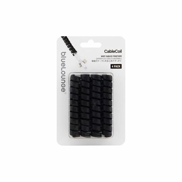 Bluelounge Organizér na kabely Spiral Black 4 ks (BLUCCO-BL)