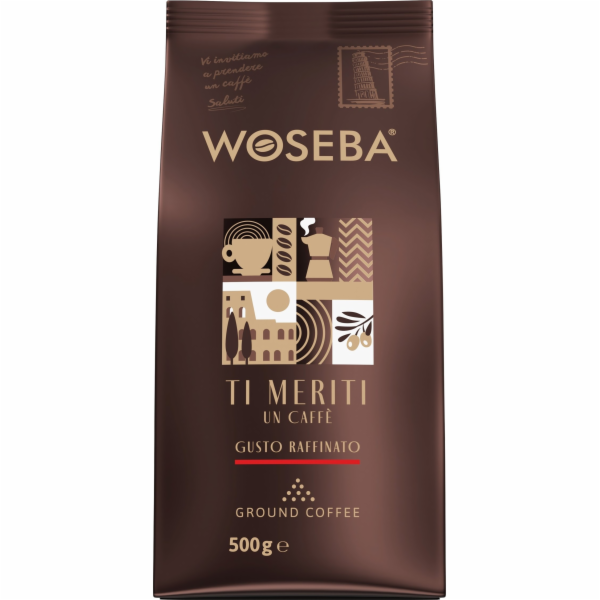 Woseba TI MERITI mletá káva, rafinovaná chuť, mletá, 500g