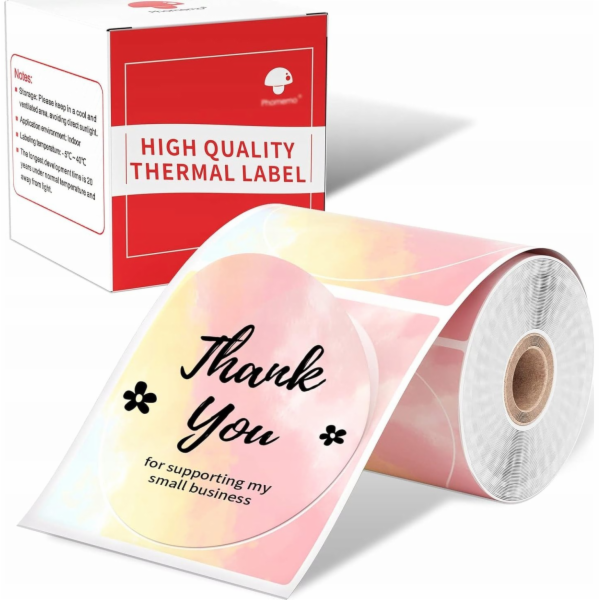 Phomemo Papírové samolepky 140x kulaté barevné štítky Pho...