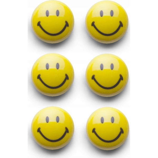 Zeller magnety Smiley, 6 kusů, O 3 cm