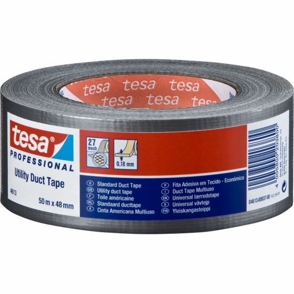 Páska tesa® PRO Duct tape, 50 mm, L-50 m, textilná, čierna