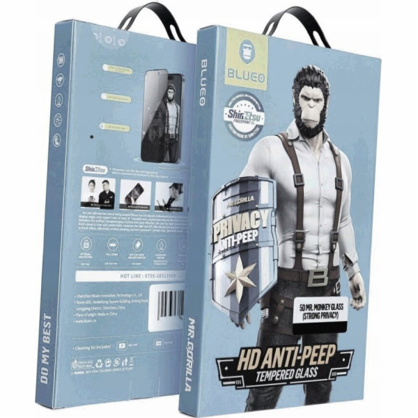 Blueo Tvrzené sklo 5D Mr. Monkey Glass - pro Samsung Gala...
