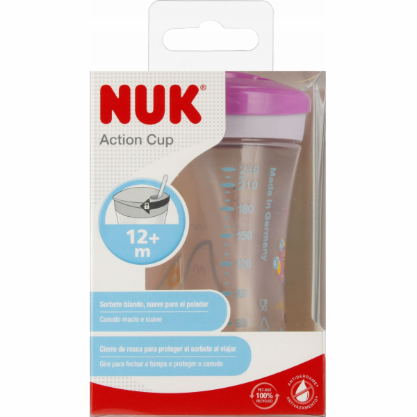 NUK Cup 230ml 12m+ Action Cup fialový (544360)