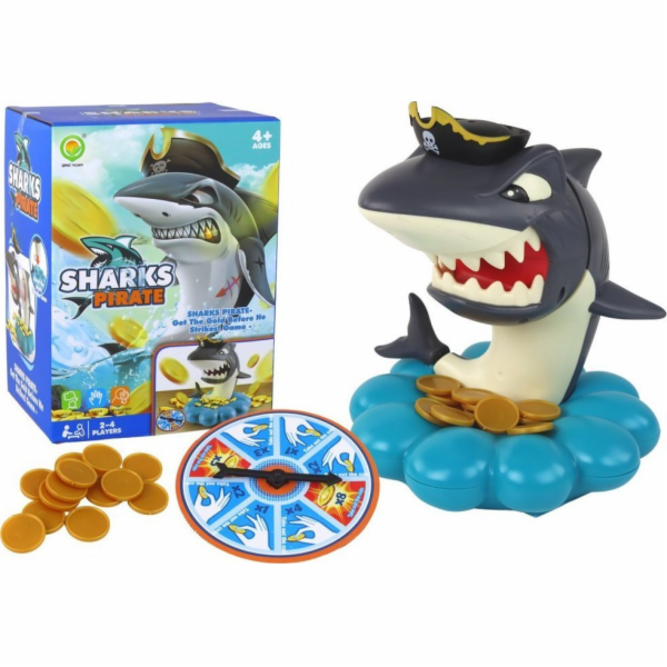 LeanToys Arkádová hra Shark Pirate s explodujícími mincemi