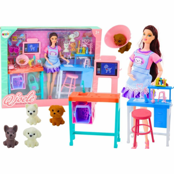 LeanToys Sada panenek veterinářů , kancelář pro péči o sr...