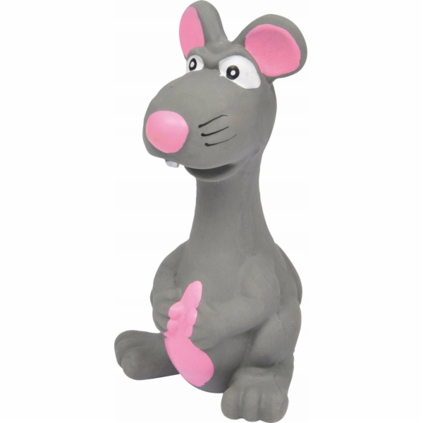 Homea Pískací hračka pro psy Mouse, 14,5 x 8 cm, šedá