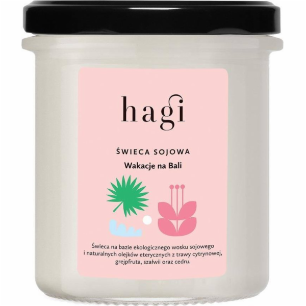 Hagi Malá sójová svíčka Hagi Prázdniny na Bali 215ml