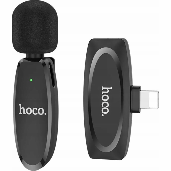 Hoco Bezdrátový klopový mikrofon HOCO Lightning L15 černý