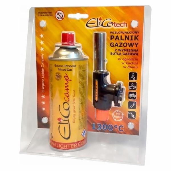 Unilight Plynový hořák RK-3103 + plyn Elicocamp 220g