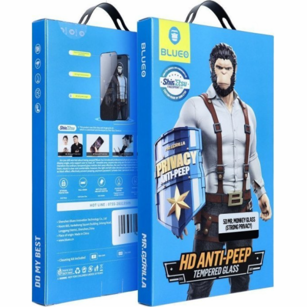 Blueo Tvrzené sklo 5D Mr. Monkey pro Apple iPhone 16 Pro ...