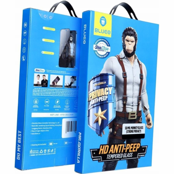 Blueo Tvrzené sklo 5D Mr. Monkey pro Apple iPhone 16 Pro ...
