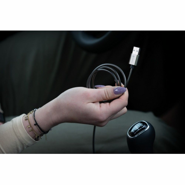 ForCell Kabel USB-A - Lightning 1 m, stříbrný