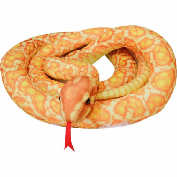 LeanToys Plyšová hračka Had zlatá 110 cm