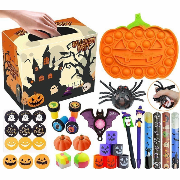 LeanToys Senzorická sada Antistresové hračky Halloweenské...