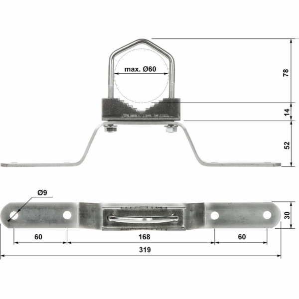 DELTA Nástěnná svorka OMM-60W6